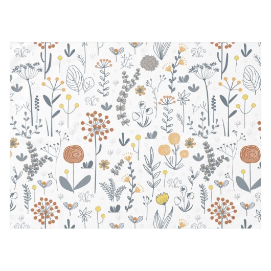 抽象芸術エレガントフローラのシームレスなパターン テーブルクロス (正面(横))