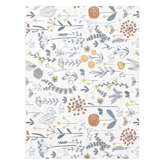 抽象芸術エレガントフローラのシームレスなパターン テーブルクロス (正面)