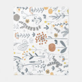 抽象芸術エレガントフローラのシームレスなパターン フリースブランケット (正面)