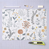 抽象芸術エレガントフローラのシームレスなパターン 薄葉紙 (クラフト)