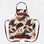 抽象芸術エレガントフローラエプロン名前をカスタムする エプロン (正面)