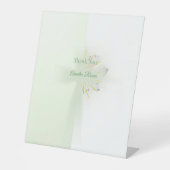 抽象芸術エレガントフローラクロスバプテスペデスタルsig 台座サイン (正面)