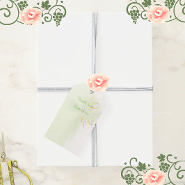 抽象芸術エレガントフローラクロス洗礼ギフトラベル ギフトタグ