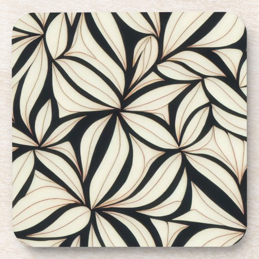 抽象芸術エレガントフローラコースターセット コースター (正面)