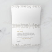 抽象芸術エレガントフローラヘア開花女性の日 サンキューカード (内部)