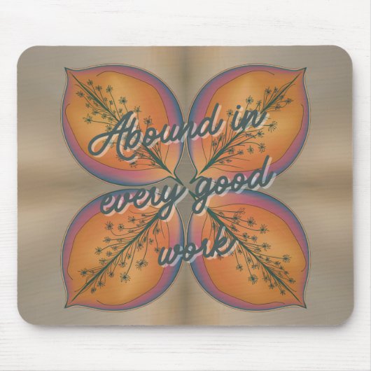 抽象芸術エレガントフローラ2コリント9:8 マウスパッド (正面)