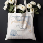 抽象芸術エレガントブルーベージュコーストビーチ結婚式 トートバッグ