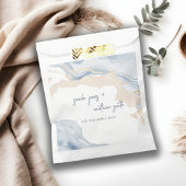 抽象芸術エレガントブルーベージュコーストビーチ結婚式 フェイバーバッグ