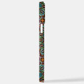 抽象芸術エレガントボヘモダンミアンマンダラアート iPhoneケース (右側面)