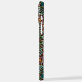 抽象芸術エレガントボヘモダンミアンマンダラアート iPhoneケース (左側面)