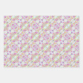 抽象芸術エレガントボホパターンアートパステルカラフルホテル ラッピングペーパーシート (正面3)