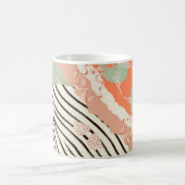 抽象芸術エレガントマグ – Luxe Metallic & Soft Color コーヒーマグカップ (中央)
