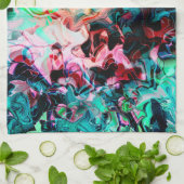 抽象芸術エレガントマラグラデーションーベル キッチンタオル (折り畳み)