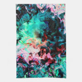 抽象芸術エレガントマラグラデーションーベル キッチンタオル (縦)