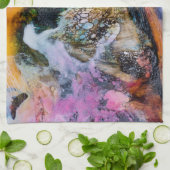 抽象芸術エレガントマラグラデーションーベル キッチンタオル (折り畳み)