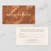 抽象芸術エレガントミニマリストテラコッタ銅 紹介カード (正面/裏面)