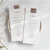 抽象芸術エレガントミニマル結婚式 プログラム