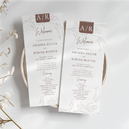 抽象芸術エレガントミニマル結婚式 プログラム