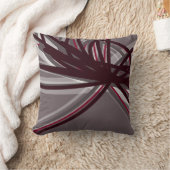 抽象芸術エレガントリボン灰色 クッション (ブランケット)