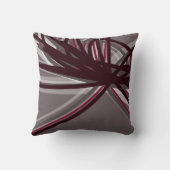 抽象芸術エレガントリボン灰色 クッション (裏面)