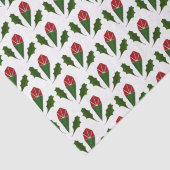 抽象芸術エレガントレッドローズ&離れフローラルパターン 薄葉紙 (詳細)