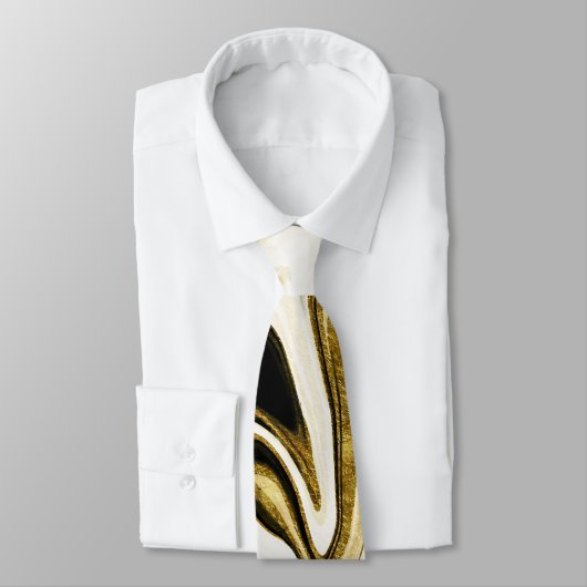 抽象芸術エレガントレトロなデジタル流体大理石 ネクタイ (タイ)