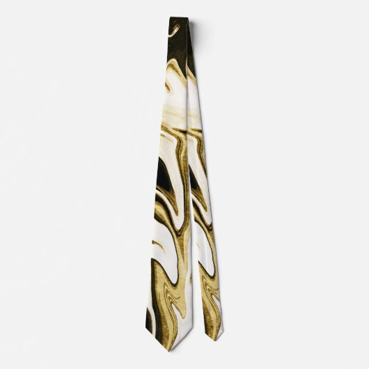 抽象芸術エレガントレトロなデジタル流体大理石 ネクタイ (正面)