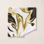 抽象芸術エレガントレトロなデジタル流体大理石 バスタオルセット (ウォッシュタオル)