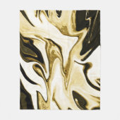 抽象芸術エレガントレトロなデジタル流体大理石 フリースブランケット (正面)