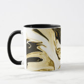 抽象芸術エレガントレトロなデジタル流体大理石 マグカップ (左)