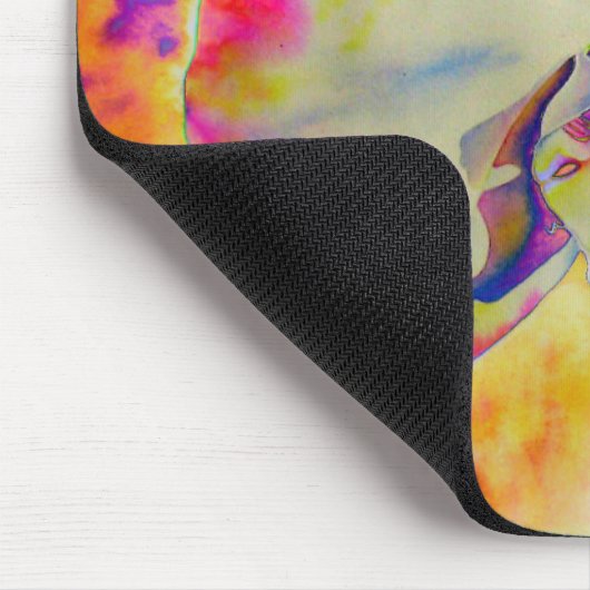 抽象芸術エレガントレトロウォーター色ピンク色のラン マウスパッド (コーナー)