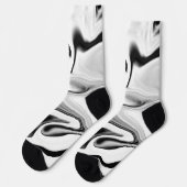 抽象芸術エレガントレトロカラーのデジタル流体 ソックス (左)