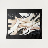 抽象芸術エレガントレトロカラーのデジタル流体 タペストリー (正面(横))