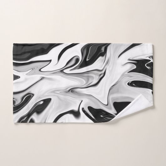 抽象芸術エレガントレトロカラーのデジタル流体 バスタオルセット (ハンドタオル)