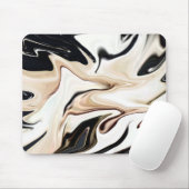 抽象芸術エレガントレトロカラーのデジタル流体 マウスパッド (マウス)
