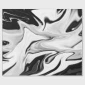 抽象芸術エレガントレトロカラーのデジタル流体 ラッピングペーパー (フラット)