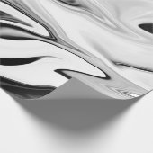 抽象芸術エレガントレトロカラーのデジタル流体 ラッピングペーパー (角)