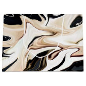 抽象芸術エレガントレトロカラーのデジタル流体 ラージペーパーバッグ (正面)