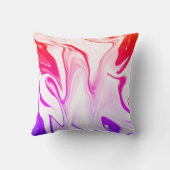 抽象芸術エレガントレトロカラーデジタル流体テクスチャ クッション (裏面)