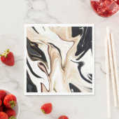 抽象芸術エレガントレトロカラーデジタル流体テクスチャ スタンダードランチョンナプキン (インサイチュ)