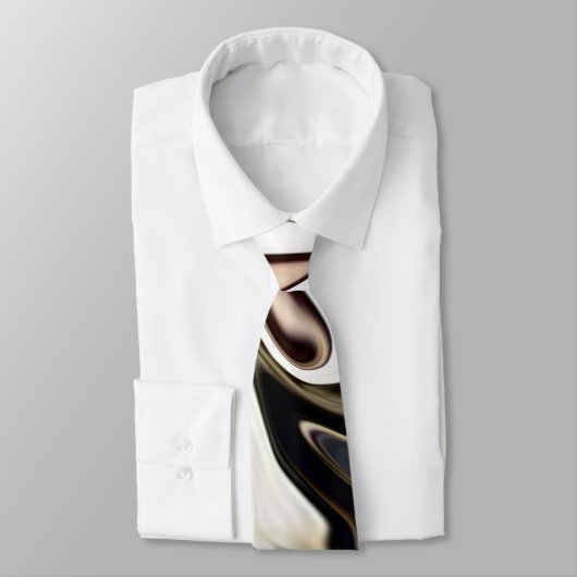 抽象芸術エレガントレトロカラーデジタル流体テクスチャ ネクタイ (タイ)