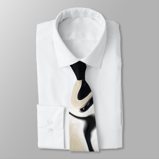 抽象芸術エレガントレトロカラーデジタル流体テクスチャ ネクタイ (タイ)