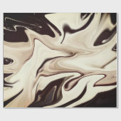 抽象芸術エレガントレトロカラーデジタル流体テクスチャ ラッピングペーパー (フラット)