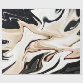 抽象芸術エレガントレトロカラーデジタル流体テクスチャ ラッピングペーパー (フラット)