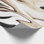 抽象芸術エレガントレトロカラーデジタル流体テクスチャ ラッピングペーパー (角)