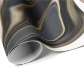 抽象芸術エレガントレトロカラーデジタル流体テクスチャ ラッピングペーパー (ロールコーナー)