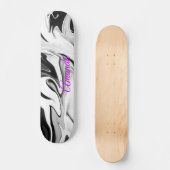抽象芸術エレガントレトロカラー スケートボード (正面)