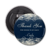 抽象芸術エレガントレースと真珠ありがとう 栓抜き (正面)