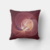 抽象芸術エレガントワモダンイン赤フラクタルアート名 クッション (裏面)