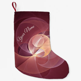 抽象芸術エレガントワモダンイン赤フラクタルアート名 スモールクリスマスストッキング